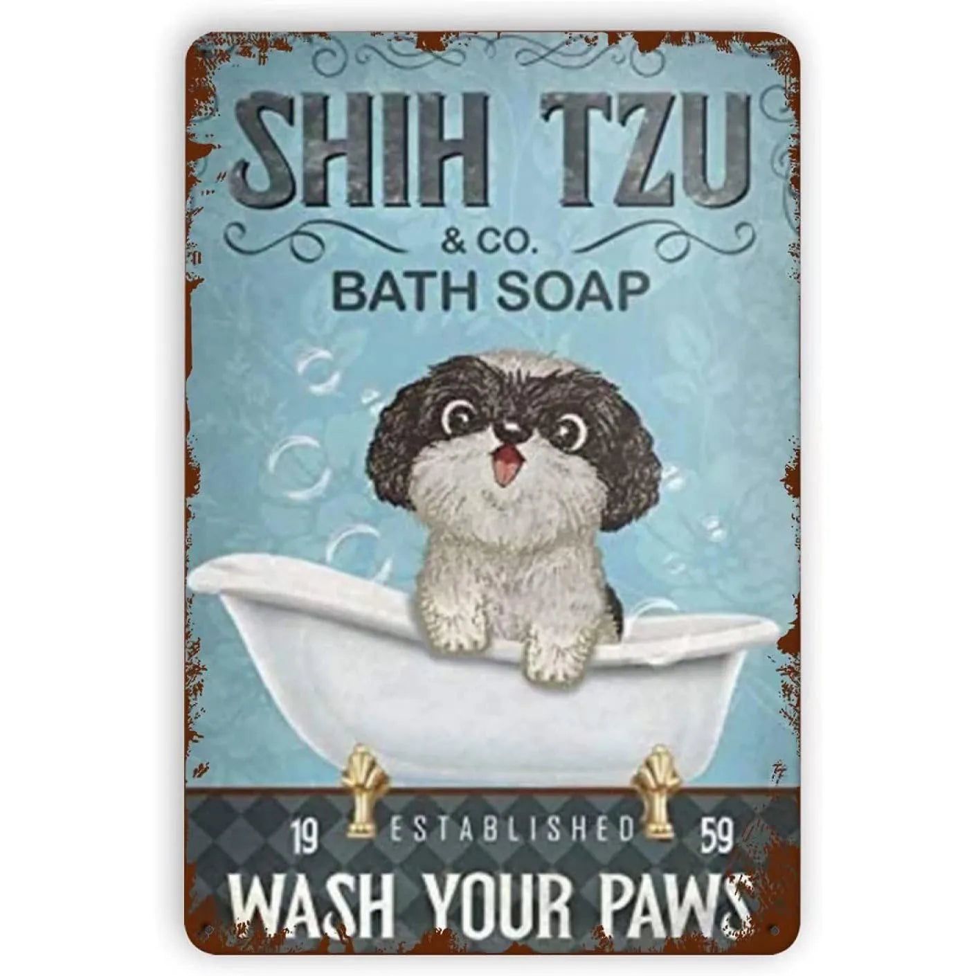 Retro Get Naked Bath Soap Metal Tin Signs Vintage Posters for Bathroom Washing Room Bars Man Cave Cafe Pub Clubs Home Wall Decor - Grand Goldman