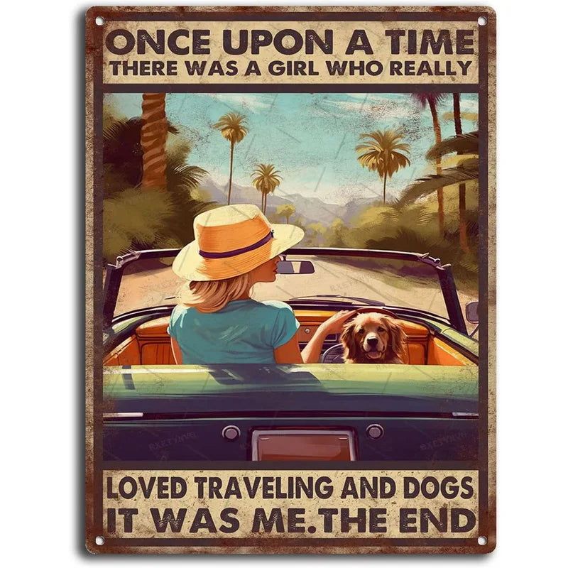 Retro Horse Make Me Happy Metal Tin Signs Vintage Posters for Garage Game Room Bar Man Cave Cafe Office Home Wall Decor Gift - Grand Goldman