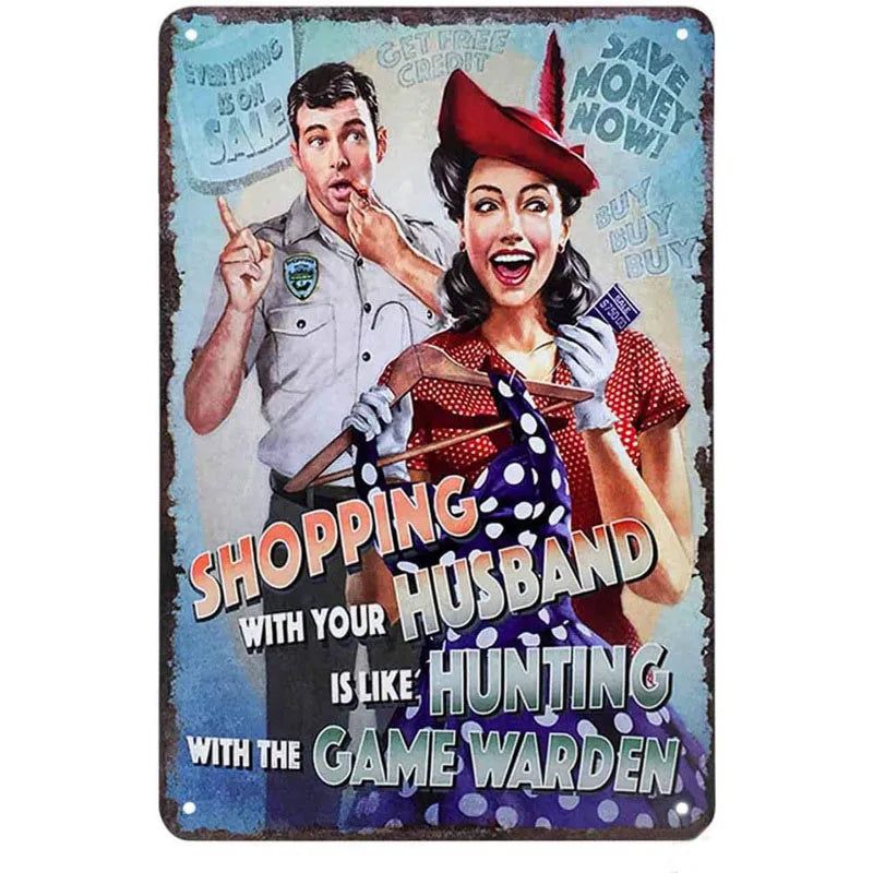 Retro Horse Make Me Happy Metal Tin Signs Vintage Posters for Garage Game Room Bar Man Cave Cafe Office Home Wall Decor Gift - Grand Goldman