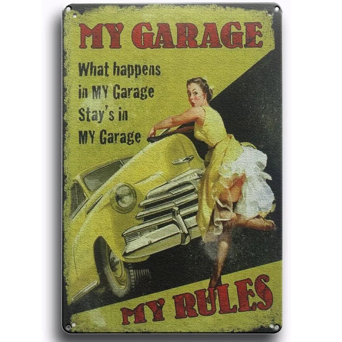 Retro Pinup Girls Spark Plugs Metal Tin Signs Vintage Posters for Garage Station Bar Man Cave Cafe Office Home Wall Decor Gift - Grand Goldman