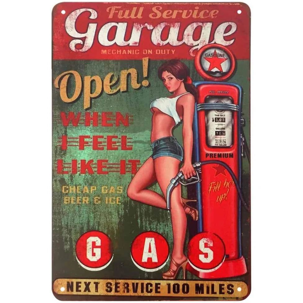 Retro Pinup Girls Spark Plugs Metal Tin Signs Vintage Posters for Garage Station Bar Man Cave Cafe Office Home Wall Decor Gift - Grand Goldman