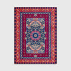 Retro Purplish Red Persian Blanket Ethnic Style Kitchen Living Room Bedroom Bedside Carpet Floor Mat - Grand Goldman