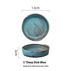 Retro Ceramic Deep Plates Creative Household Plate - Grand Goldman