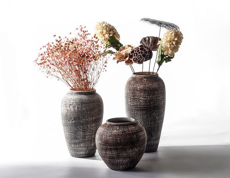 Retro Ceramic Floor-standing Large Vase - Grand Goldman