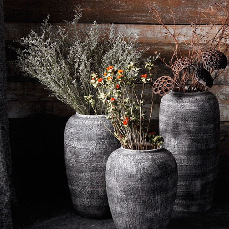 Retro Ceramic Floor-standing Large Vase - Grand Goldman