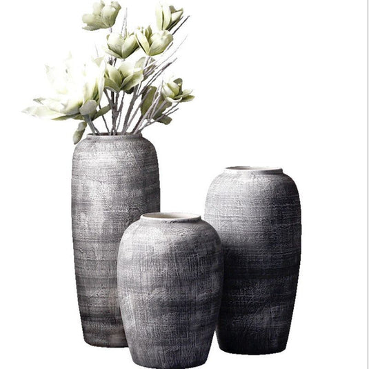Retro Ceramic Floor-standing Large Vase - Grand Goldman