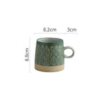 Retro Coffee Cup Ceramic Cup Japanese Garden Tea Cup Water Cup Embossed Stoneware Mug Couple Cup - Grand Goldman