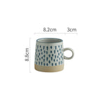Retro Coffee Cup Ceramic Cup Japanese Garden Tea Cup Water Cup Embossed Stoneware Mug Couple Cup - Grand Goldman