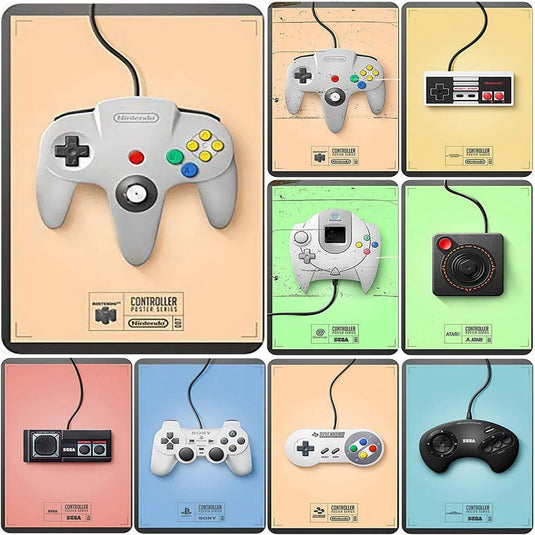 Retro Controller Collectors Video Game Metal Tin Signs Vintage Posters for Game Room Bar Man Cave Cafe Home Wall Decor Gift - Grand Goldman