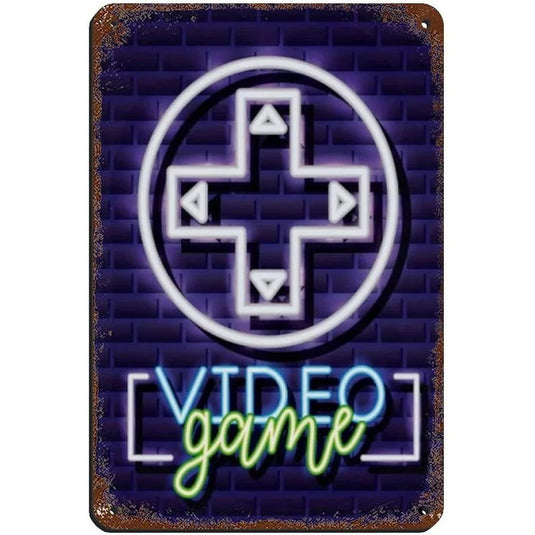 Retro Controller Collectors Video Game Metal Tin Signs Vintage Posters for Game Room Bar Man Cave Cafe Home Wall Decor Gift - Grand Goldman