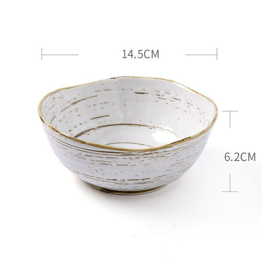 Retro Creative Japanese Tableware Household  Ceramic Dish Bowl - Grand Goldman
