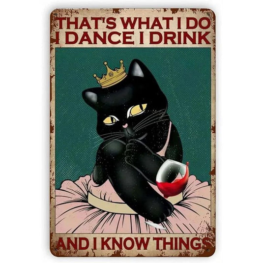Retro Metal Tin Signs Black Cats Wall Poster Funny Kitty Home Bar Club Shop Decorations Coffee Vintage Sign Gifts - Grand Goldman