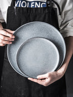 Retro Simple Household Ceramic Western Dinner Plate - Grand Goldman