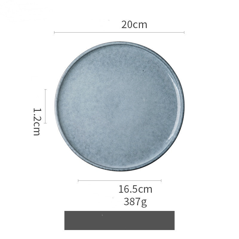 Retro Simple Household Ceramic Western Dinner Plate - Grand Goldman