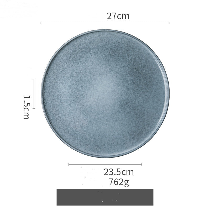 Retro Simple Household Ceramic Western Dinner Plate - Grand Goldman