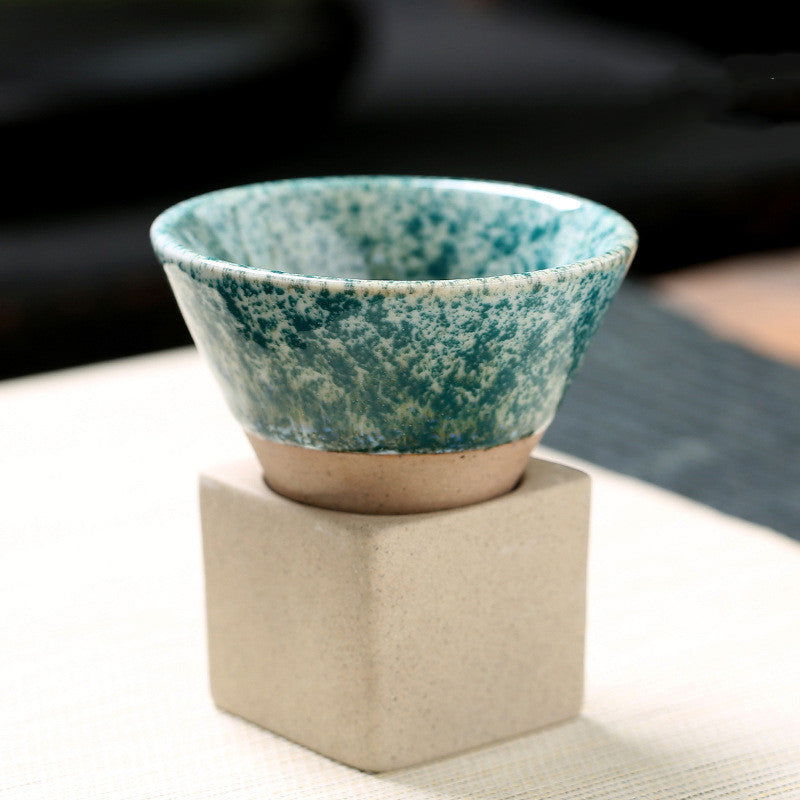 Retro Tea Cup Japanese Coarse Pottery - Grand Goldman