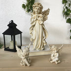 Retro old style girl sculpture small plaster statue - Grand Goldman