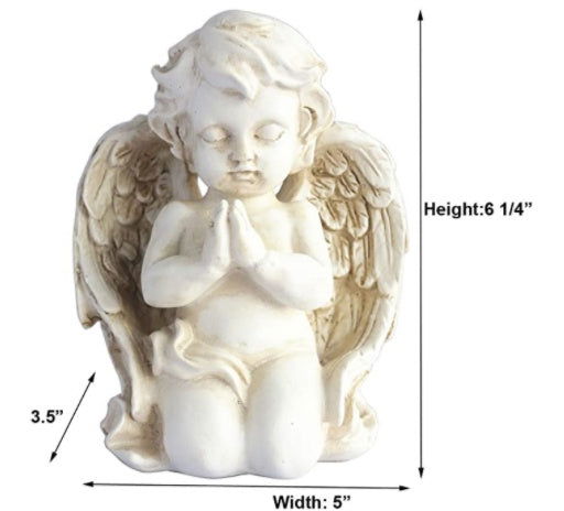 Retro old style girl sculpture small plaster statue - Grand Goldman