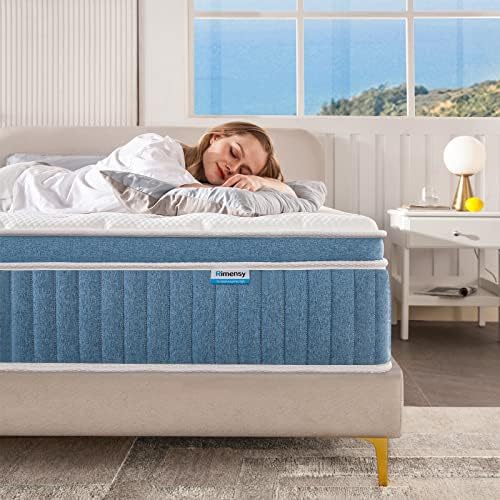 Rimensy Twin Mattress, 10 Inch Hybrid Mattress in a Box, Gel Memory Foam Mattress, Individually Wrapped Pocket Coils Innerspring Mattress, Support & Pressure Relief, Medium Firm Feel, 39"*75"*10" - Grand Goldman