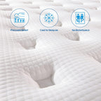 Rimensy Twin Mattress, 10 Inch Hybrid Mattress in a Box, Gel Memory Foam Mattress, Individually Wrapped Pocket Coils Innerspring Mattress, Support & Pressure Relief, Medium Firm Feel, 39"*75"*10" - Grand Goldman