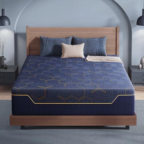 Rolanstar Full Size Mattress 10 inch, Memory Foam Mattress for Pressure Relief, Cooling Gel Mattress in a Box, Bamboo-Charcoal Foam Mattress, Firm, Fiberglass Free, CertiPUR-US Certified - Grand Goldman