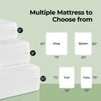 Rolanstar Queen Size Mattress, 10 Inch Gel Memory Foam Mattress in a Box, Fiberglass Free, Breathable Mattress for Cooler Sleep Supportive & Pressure Relief, CertiPUR-US Certified, White - Grand Goldman