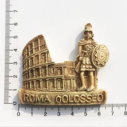 Roma Italy Landmark Fridge Magnet Tourist Souvenirs Colosseum Wishing Pool Magnetic Refrigerator Sticker Resin Crafts Collection - Grand Goldman