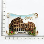 Roma Italy Landmark Fridge Magnet Tourist Souvenirs Colosseum Wishing Pool Magnetic Refrigerator Sticker Resin Crafts Collection - Grand Goldman
