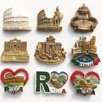 Roma Italy Landmark Fridge Magnet Tourist Souvenirs Colosseum Wishing Pool Magnetic Refrigerator Sticker Resin Crafts Collection - Grand Goldman