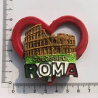 Roma Italy Landmark Fridge Magnet Tourist Souvenirs Colosseum Wishing Pool Magnetic Refrigerator Sticker Resin Crafts Collection - Grand Goldman