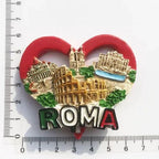 Roma Italy Landmark Fridge Magnet Tourist Souvenirs Colosseum Wishing Pool Magnetic Refrigerator Sticker Resin Crafts Collection - Grand Goldman