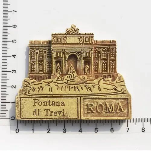 Roma Italy Landmark Fridge Magnet Tourist Souvenirs Colosseum Wishing Pool Magnetic Refrigerator Sticker Resin Crafts Collection - Grand Goldman