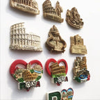 Roma Italy Landmark Fridge Magnet Tourist Souvenirs Colosseum Wishing Pool Magnetic Refrigerator Sticker Resin Crafts Collection - Grand Goldman