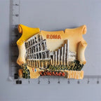 Roma Italy Landmark Fridge Magnet Tourist Souvenirs Colosseum Wishing Pool Magnetic Refrigerator Sticker Resin Crafts Collection - Grand Goldman