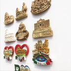 Roma Italy Landmark Fridge Magnet Tourist Souvenirs Colosseum Wishing Pool Magnetic Refrigerator Sticker Resin Crafts Collection - Grand Goldman