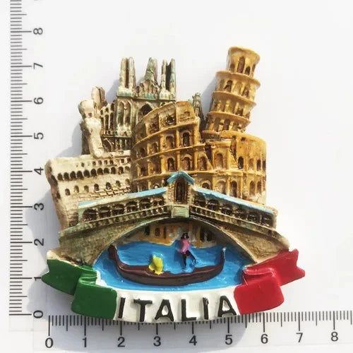 Roma Italy Landmark Fridge Magnet Tourist Souvenirs Colosseum Wishing Pool Magnetic Refrigerator Sticker Resin Crafts Collection - Grand Goldman
