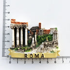 Roma Italy Landmark Fridge Magnet Tourist Souvenirs Colosseum Wishing Pool Magnetic Refrigerator Sticker Resin Crafts Collection - Grand Goldman