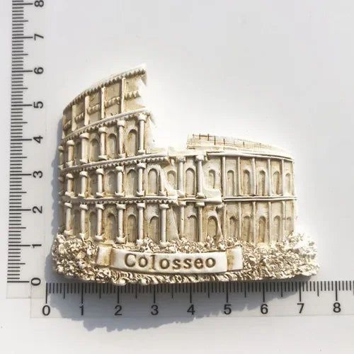 Roma Italy Landmark Fridge Magnet Tourist Souvenirs Colosseum Wishing Pool Magnetic Refrigerator Sticker Resin Crafts Collection - Grand Goldman