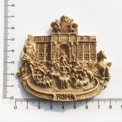 Roma Italy Landmark Fridge Magnet Tourist Souvenirs Colosseum Wishing Pool Magnetic Refrigerator Sticker Resin Crafts Collection - Grand Goldman