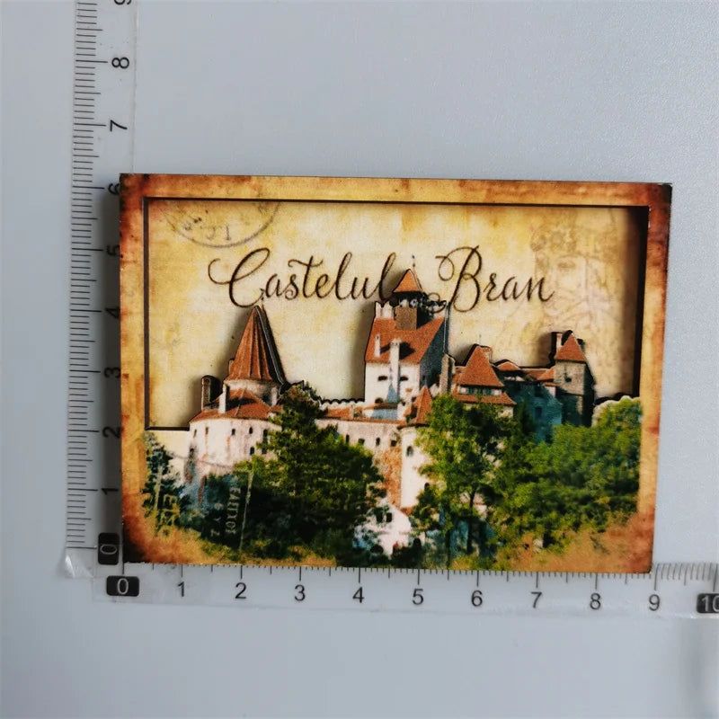 Romania Fridge Magnets Tourist Souvenir Refrigerator Sticker Wooden and Resin Fridge Magnetics Sticker for Home Decor Collection - Grand Goldman