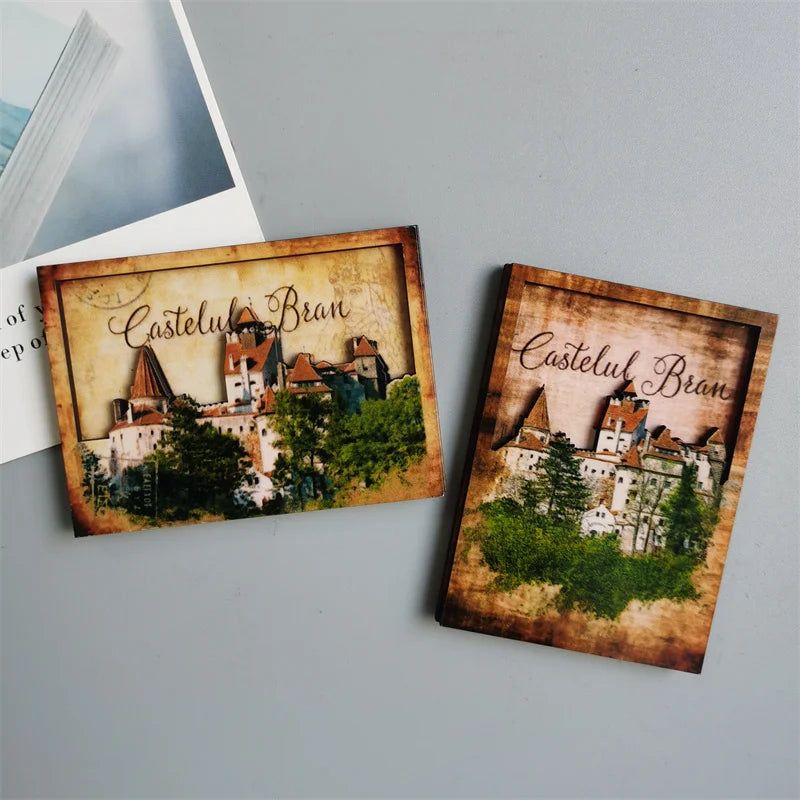 Romania Fridge Magnets Tourist Souvenir Refrigerator Sticker Wooden and Resin Fridge Magnetics Sticker for Home Decor Collection - Grand Goldman