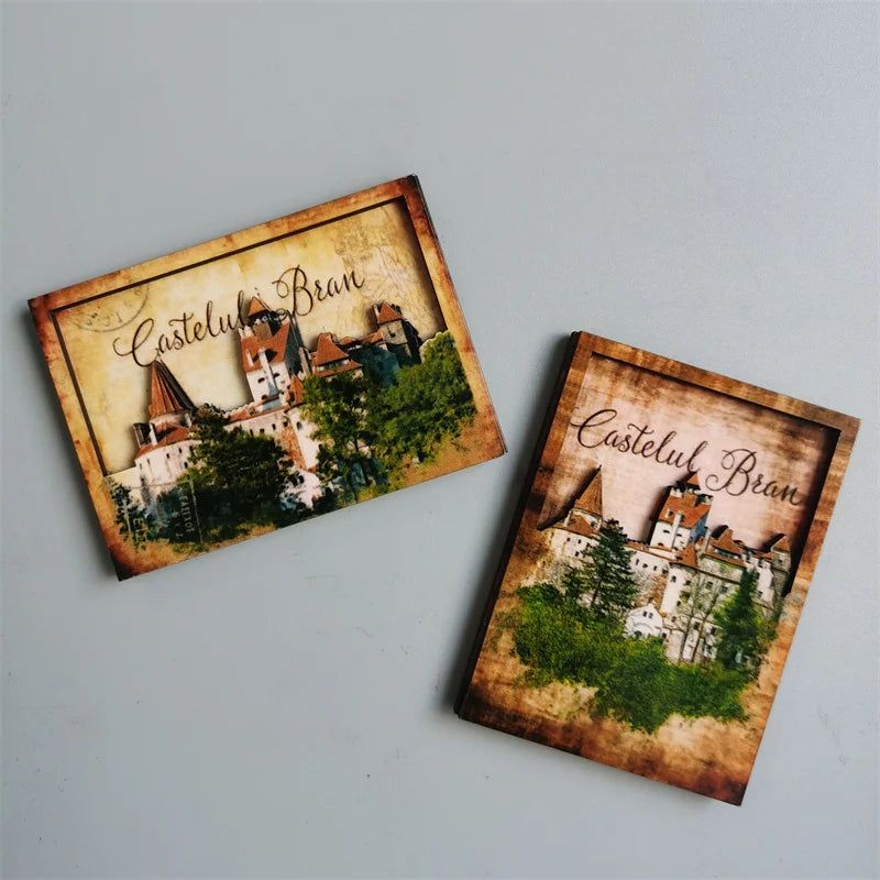 Romania Fridge Magnets Tourist Souvenir Refrigerator Sticker Wooden and Resin Fridge Magnetics Sticker for Home Decor Collection - Grand Goldman