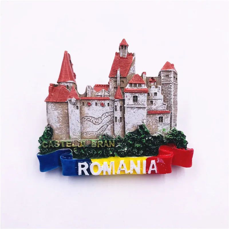 Romania Fridge Magnets Tourist Souvenir Refrigerator Sticker Wooden and Resin Fridge Magnetics Sticker for Home Decor Collection - Grand Goldman
