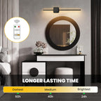 Rose Gold - Rechargeable Wall Sconces Set of 2 | 24.4" Length | Wireless Battery Scone with Remote Control - Removable Magnetic Battery - Dimmable Ambient Light - Battery Operated Lights for Wall - Grand Goldman