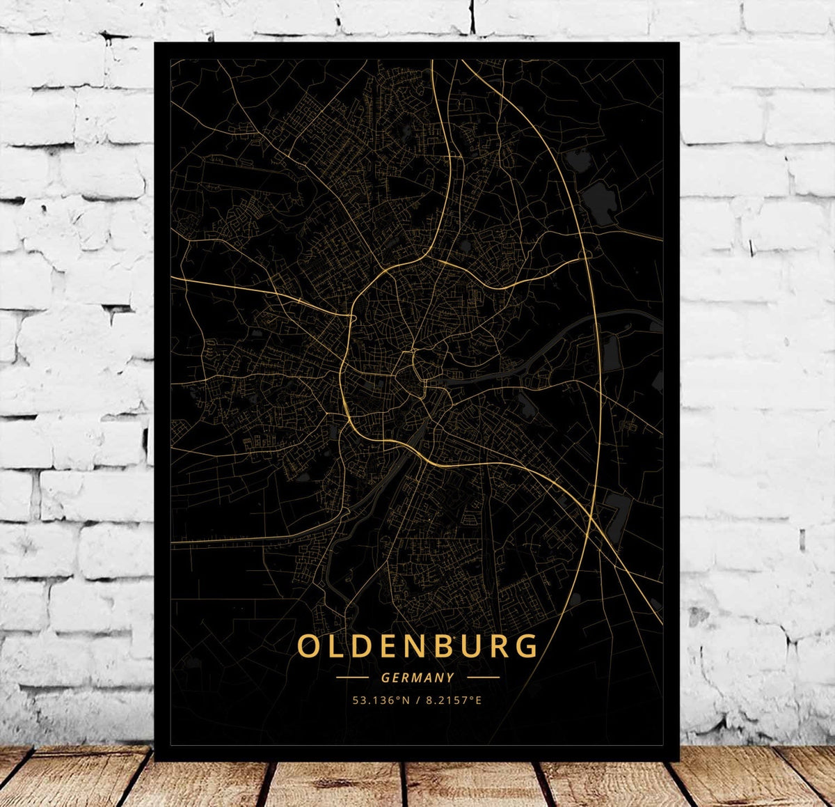 Rostock's City Poster Home Canvas Decorative Painting - Grand Goldman