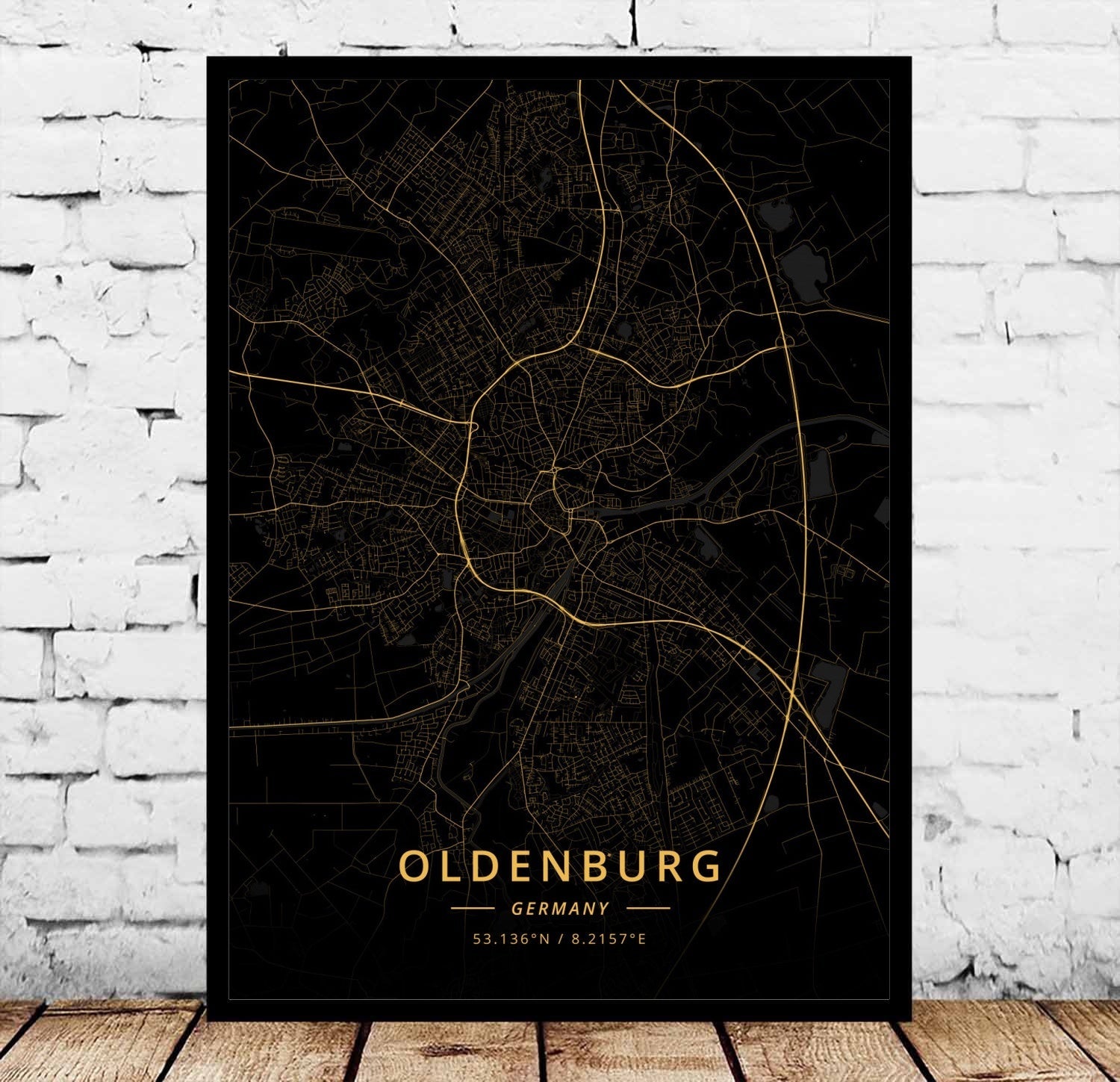 Rostock's City Poster Home Canvas Decorative Painting - Grand Goldman