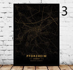 Rostock's City Poster Home Canvas Decorative Painting - Grand Goldman