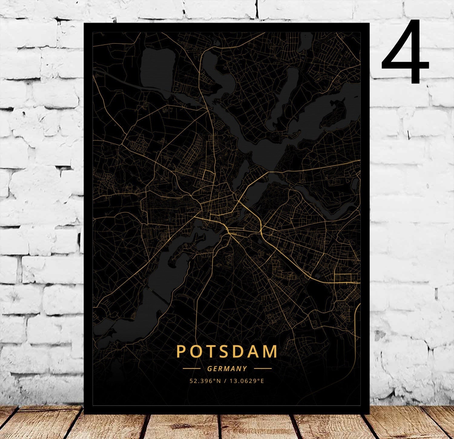 Rostock's City Poster Home Canvas Decorative Painting - Grand Goldman