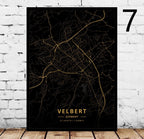 Rostock's City Poster Home Canvas Decorative Painting - Grand Goldman