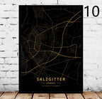 Rostock's City Poster Home Canvas Decorative Painting - Grand Goldman